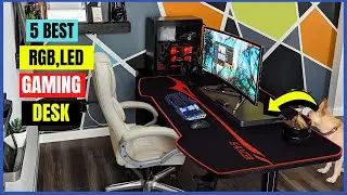 Top 5 Best Gaming Desk 2023 | Best Ergonomic with RGB LED Lights Mouse Pad for E-Sport Racing Gamer
