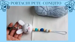 Portachupete conejito a crochet 🐰