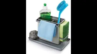 Metaltex Tidy-Tex Kitchen Sink Organiser, Grey, 24 x 13 x 14 cm