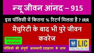LIC Jeevan Anand 915 with IRR :