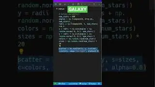 Creating a Galaxy in Python with Matplotlib Animation 🌌💻 #shorts #python #coding #correctcoding