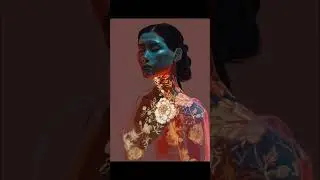 Woman in luminous flowers #krita #digitalart #artprocess #noai #timelapse