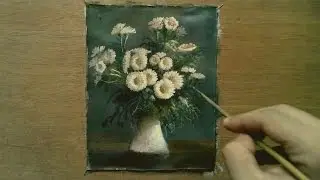Oil Painting White Flowers With Yasser Fayad ياسر فياض