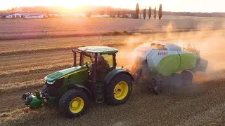 JOHN DEERE 7290R & Claas Quadrant 5300 RC