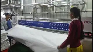 hotel linen bedsheets ironing machine