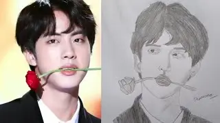 How to draw BTS Jimin - Step by Step drawing tutorial | Simple drawing tutorial | Easy drawing