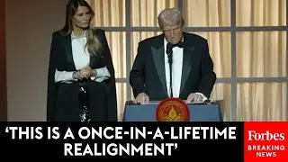 President-Elect Trump, Alongside Melania, Delivers Remarks At Inauguration Eve Dinner