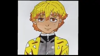 How to draw a beautiful picture of a Zenitsu | MANN EASY DRAWING 