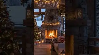 The Ultimate Cozy Winter Escape (Fireplace Edition) 🌲✨ #HolidayAmbience #piano #jazz #shorts