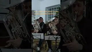 Country Roads (カントリーロード) - Euphonium Duo Cover 🎶  Feat. @joegal12345678  #euphonium #ghibli #shorts