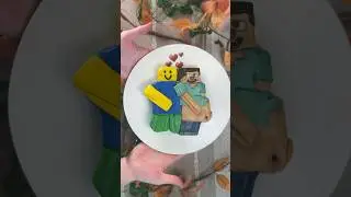 ✨pregnant ROBLOX x MINECRAFT cake✨#roblox #minecraft #cake #shorts