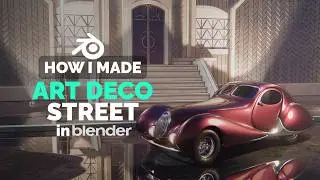 Art Deco Illustration in Blender - 3D Modeling Process | Polygon Runway
