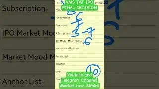 VMS TMT IPO Final DECISION #VMSIPO #VMSTMTIPO