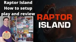 Raptor Island how to setup play and review board game card dinosaur children party kids AmassGames