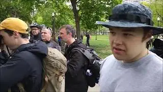 #Antifa Vs  #Trump Supporters Standoff #Boston