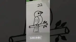 how to draw bird drawing 22 Number