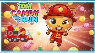 Talking Tom Candy Run Fireman Ginger vs Roy Raccoon Gameplay Android ios 