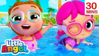 Jill's Swimming Song | Little Angel & Cocomelon Nursery Rhymes