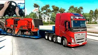 Transporting Asphalt Miller - Euro Truck Simulator 2 - Gameplay 4k