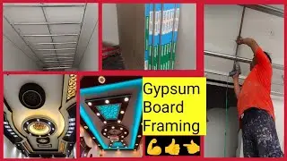 Gypsum Ceiling Framing Installation False Ceiling Frame 10 &times; 30 Shop Design 2025