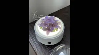 Handmade Purple Hydrangea Shaped Ceramic Lamp Desk Decor Nightlight Unique Gift Idea#handmade #lamp