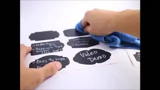 Liquid chalk marker on PVC chalkboard label