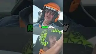 Lando Norris gives Brad Pitt a race track ride #shorts