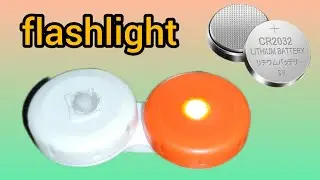 Making a bright flashlight/nightlight with a coin battery.