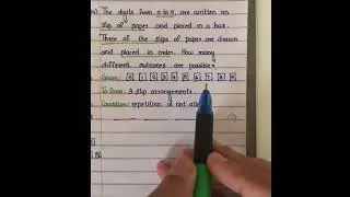|#Class11||#Permutation||#0to9| |#slip of paper|#@Mathswithshimna|