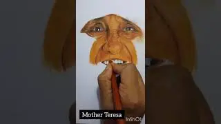 Drawing Mother Teresa  #art #drawing #pencildrawing #color #artist #christmas #peace #love #shorts