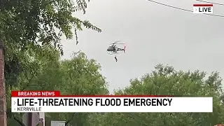 Helicopter water rescue in Kerrville