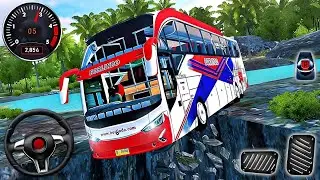 Real Uphill Bus Drive 3D Simulator - Offroad Coach Bus Driving 2025 - Android Gameplay 