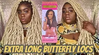EXTRA LONG BUTTERFLY LOCS 🦋 | NEW Install Method | Janet Collection Poetry Locs | MissUniqueBeautii