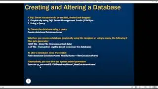 Creating, altering and dropping a database || arabic 2