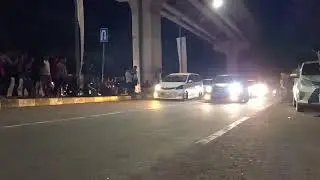 Drag night Palembang Avanza vs Brio, & Sigra vs Sigra