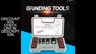 Spindle Sanding Drum Sander Tool Kit Set with Case for Drill Press Rubber Sanding Drum Set Sanding D