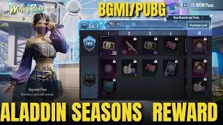 WOW PASS SEASON 3 REWARDS FIRST LOOK PUBG MOBILE | WOW PASS ALADDINS SEASON