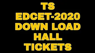 HOW TO DOWNLOAD TS EDCET HALL TICKET-2020 || TS BED ENTRANCE EXAM