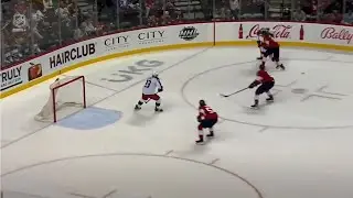 Sam Bennett with a huge hit on Blake Coleman