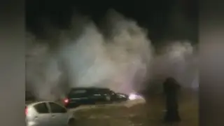 Massive El Nino wave flips SUV in Chile