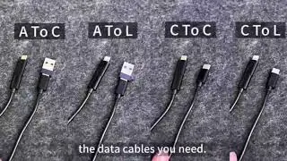 Kit de c&acirc;ble adaptateur de charge multi USB Type C vers C 60W, ensemble