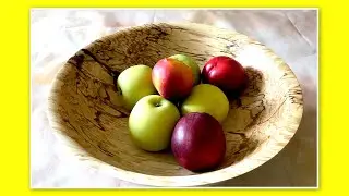 🌳Woodturning | Big Contemporary Bowl in Spalted beech