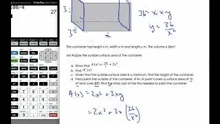 IB MAI HL - 10.07.1 Optimization - Example 2