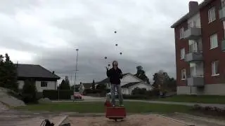 100 catches of 6 ball half shower on a... gungh&auml;st!