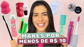 TOP 5 PRODUTOS DE MAKE AT&Eacute; 10 REAIS - S&oacute; baratinhos que amo e indico