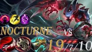 [S13] Nocturne Mid Vs Katarina. One Combo Nocturne Build With 25 Seconds Ult CDR