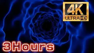 [4K] Screen saver 3 hours Travel through a mysterious tunnel of undulating light