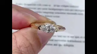 0.5 Carat Marquise Half Bezel Solitaire Lab Diamond Ring 18K Gold#labdiamond #marquisediamond