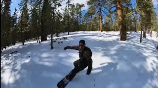 Snowboarding on Mount Pinos in Frazier Park 2.11.23