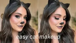Урок макияжа кошки на Хэллоуин 🖤 Простой и нежный гламурный образ
